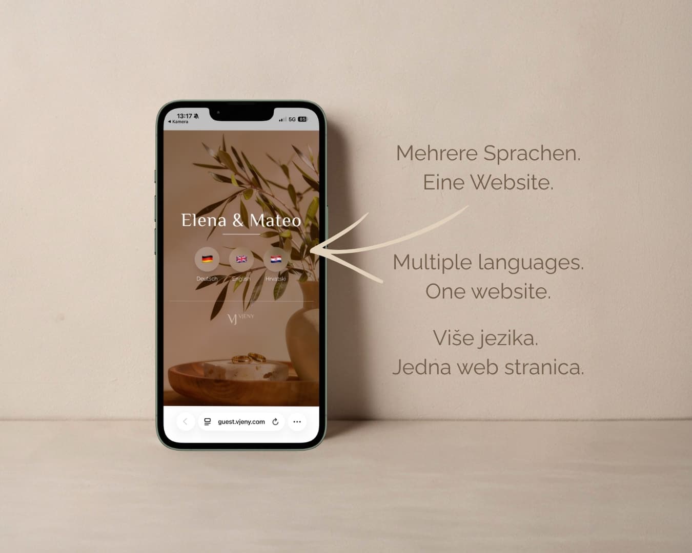 Einstieg über QR-Code & Sprachauswahl